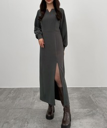 CENEA（セネア）の「裏起毛裾ファスナーIラインワンピース（ワンピース・レディース）」