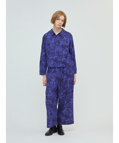 mizuiroind（ミズイロインド）の「mizuiro ind プリントイージーパンツ（その他パンツ・レディース・ブルー/ベージュ・FREE）」の2枚目の写真