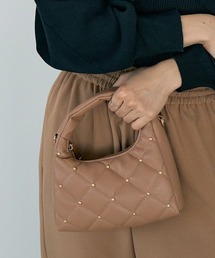 earth music&ecology | スタッズキルトバッグ(ハンドバッグ)