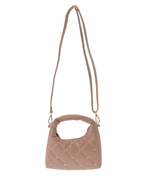 earth music&ecology(アースミュージックアンドエコロジー)の「スタッズキルトバッグ(ハンドバッグ・レディース・アイボリー/ライトブラウン/ブラック・FREE)」の14枚目の写真