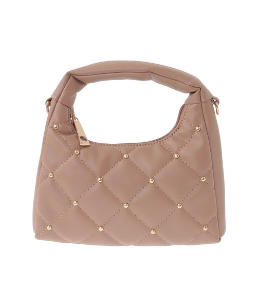 earth music&ecology(アースミュージックアンドエコロジー)の「スタッズキルトバッグ(ハンドバッグ・レディース・アイボリー/ライトブラウン/ブラック・FREE)」の16枚目の写真