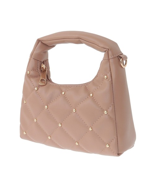 earth music&ecology(アースミュージックアンドエコロジー)の「スタッズキルトバッグ(ハンドバッグ・レディース・アイボリー/ライトブラウン/ブラック・FREE)」の18枚目の写真