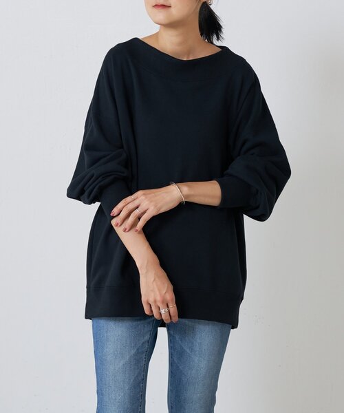 BEARDSLEY(ビアズリー)の「Ronde刺繍裏毛プルオーバー(Tシャツ/カットソー・レディース・カーキ/ブラック・FREE)」の4枚目の写真