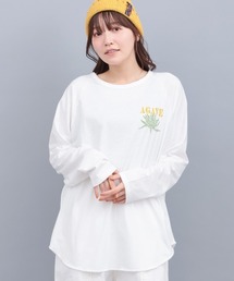 チチカカ | Orale! アガベプリントラウンドヘムロングTシャツ(Tシャツ/カットソー)