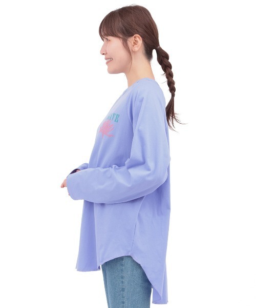 チチカカ(チチカカ)の「Orale! アガベプリントラウンドヘムロングTシャツ(Tシャツ/カットソー・レディース・パープル/ホワイト/チャコールグレー・FREE)」の13枚目の写真