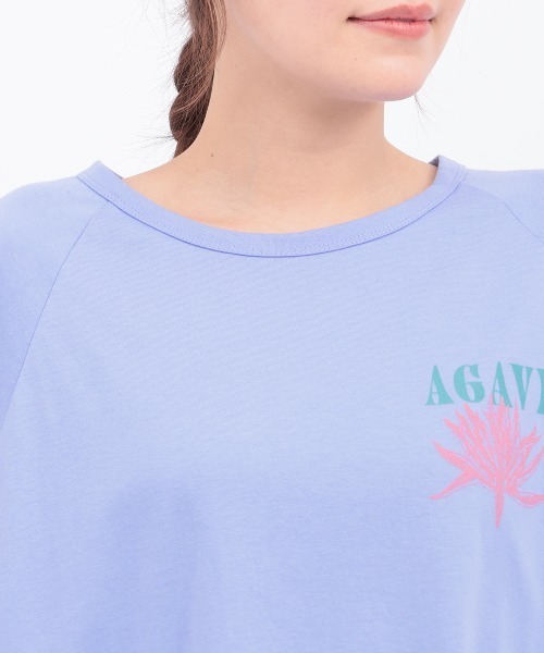 チチカカ(チチカカ)の「Orale! アガベプリントラウンドヘムロングTシャツ(Tシャツ/カットソー・レディース・パープル/ホワイト/チャコールグレー・FREE)」の17枚目の写真