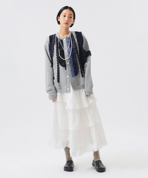 TORI-TO（トリト）の「【別注】TORI-TO / ティアード スカート（スカート・レディース・ブラック/ホワイト・ONE SIZE）」の3枚目の写真