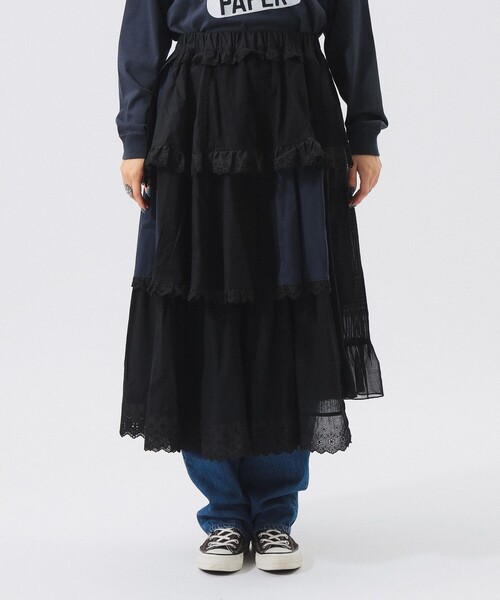 TORI-TO（トリト）の「【別注】TORI-TO / ティアード スカート（スカート・レディース・ブラック/ホワイト・ONE SIZE）」の11枚目の写真