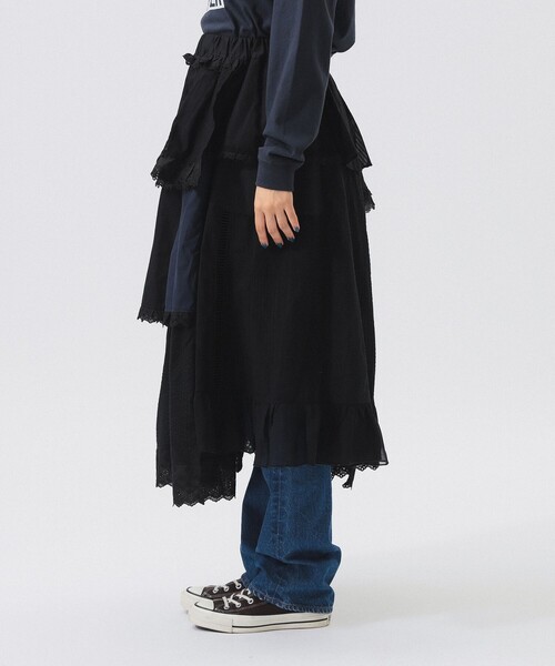 TORI-TO（トリト）の「【別注】TORI-TO / ティアード スカート（スカート・レディース・ブラック/ホワイト・ONE SIZE）」の12枚目の写真