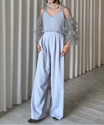 Ameri(A)2WAY BIJOU RUFFLE TOP SET ROMPERS(pchX)