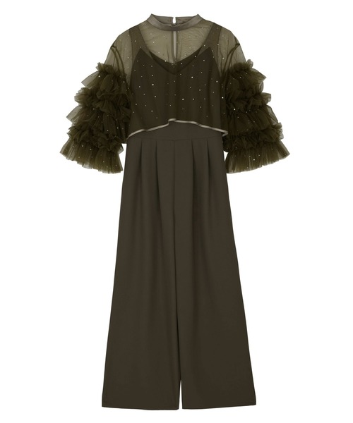 スーツ・フォーマル・ドレス AMERI MANY WAY LADY LIKE FRILL ROMPERS M セール】MANY WAY LADY LIKE FRILL ROMPERS（サロペット