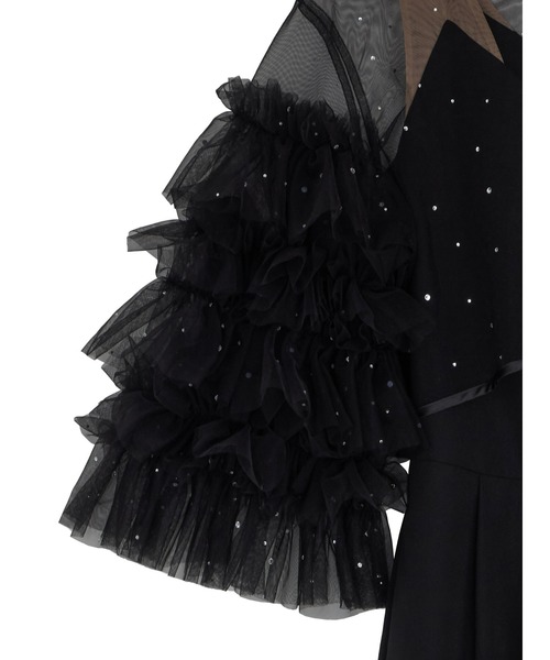 2WAY BIJOU RUFFLE TOP SET ROMPERS（パンツドレス）｜Ameri（アメリ