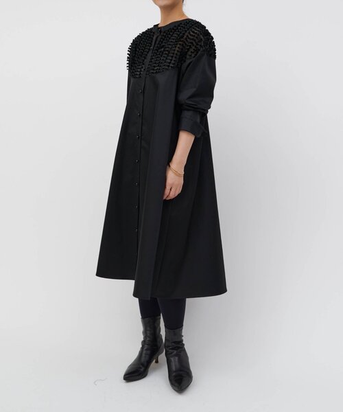 LIVETART（リヴェタート）の「フェザージャガードフレアワンピース（ワンピース・レディース・ブラック・FREE）」の10枚目の写真