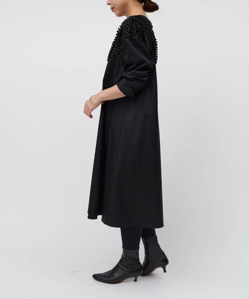 LIVETART（リヴェタート）の「フェザージャガードフレアワンピース（ワンピース・レディース・ブラック・FREE）」の11枚目の写真