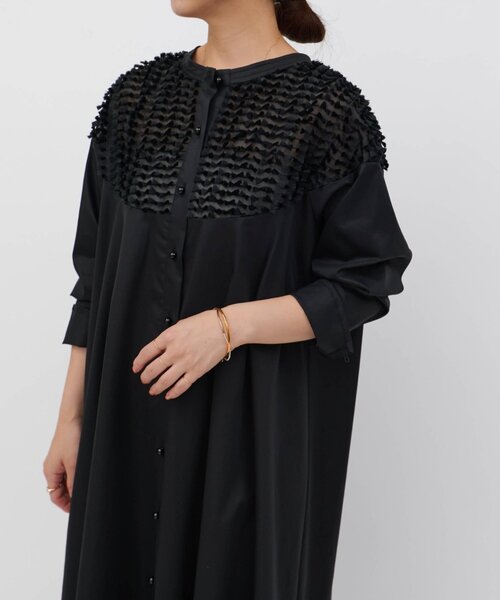 LIVETART（リヴェタート）の「フェザージャガードフレアワンピース（ワンピース・レディース・ブラック・FREE）」の15枚目の写真