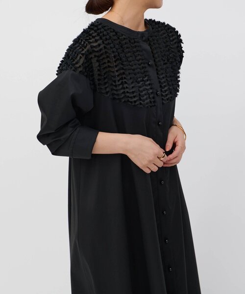 LIVETART（リヴェタート）の「フェザージャガードフレアワンピース（ワンピース・レディース・ブラック・FREE）」の18枚目の写真