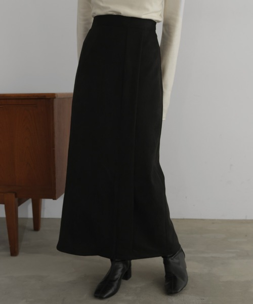 hellam（へラム）の「フェイクスエードIラインスカート（スカート・レディース・ブラウン/アイボリー/ブラック・FREE）」の6枚目の写真