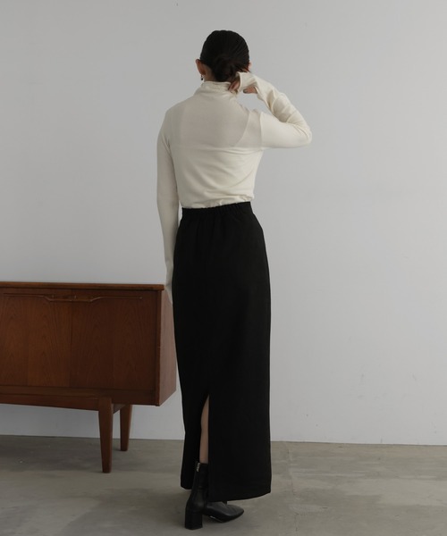 hellam（へラム）の「フェイクスエードIラインスカート（スカート・レディース・ブラウン/アイボリー/ブラック・FREE）」の7枚目の写真