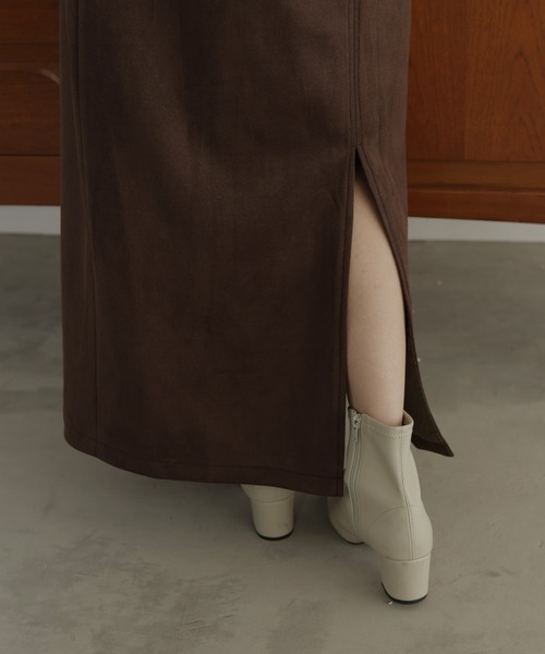 hellam（へラム）の「フェイクスエードIラインスカート（スカート・レディース・ブラウン/アイボリー/ブラック・FREE）」の20枚目の写真