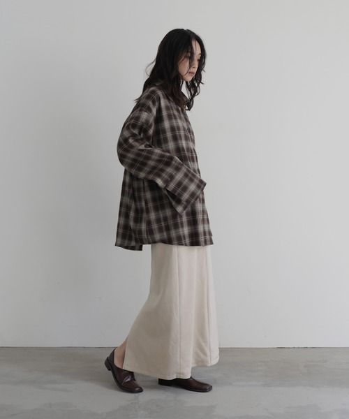 hellam（へラム）の「フェイクスエードIラインスカート（スカート・レディース・ブラウン/アイボリー/ブラック・FREE）」の21枚目の写真