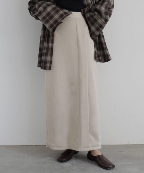 hellam（へラム）の「フェイクスエードIラインスカート（スカート・レディース・ブラウン/アイボリー/ブラック・FREE）」の22枚目の写真