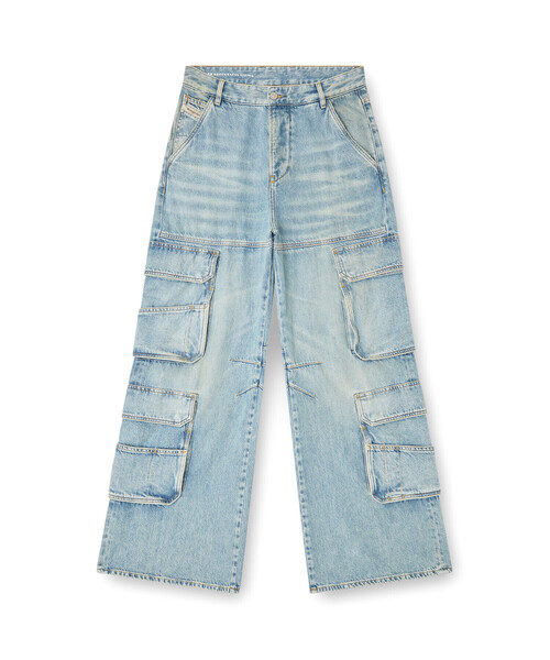 DIESEL(ディーゼル)の「ウィメンズ デニムパンツ RELAXED D-SIRE-CARGO-D L.30(デニムパンツ・レディース・ライトインディゴブルー・23inch/24inch/25inch/26inch/27inch/29inch/28inch/30inch)」の6枚目の写真