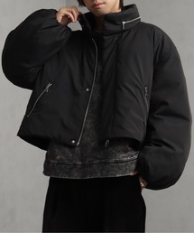 welise（ウェライズ）の「【welise/ウェライズ】防風/ストレッチファブリック ワイドカーブスリーブショート丈ファイバーダウンジャケット（ダウンジャケット/コート）」