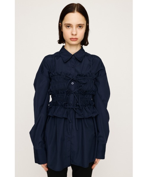 SLY（スライ）の「BUSTIER LAYRED SH ビスチェ レイヤード シャツ 秋服（シャツ/ブラウス・レディース・ネイビー/ピンク系その他/ネイビー系・FREE）」の16枚目の写真