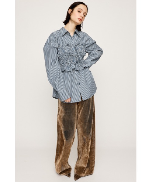 SLY（スライ）の「BUSTIER LAYRED SH ビスチェ レイヤード シャツ 秋服（シャツ/ブラウス・レディース・ネイビー/ピンク系その他/ネイビー系・FREE）」の18枚目の写真