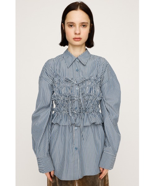 SLY（スライ）の「BUSTIER LAYRED SH ビスチェ レイヤード シャツ 秋服（シャツ/ブラウス・レディース・ネイビー/ピンク系その他/ネイビー系・FREE）」の20枚目の写真