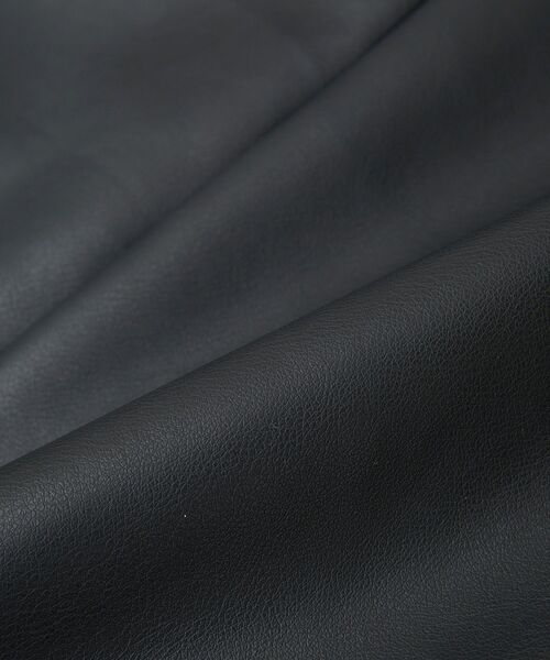 YECCA VECCA（イェッカヴェッカ）の「ノーカラーライダースジャケット（ライダースジャケット・レディース・ブラック/ベージュ・FREE）」の21枚目の写真