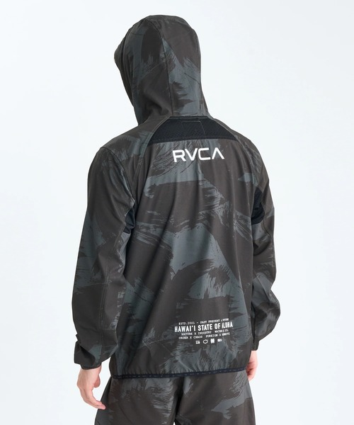 RVCA(ルーカ)の「RVCA メンズ HAWAII YOGGER JACKET ジャケット 【2025年秋冬モデル】/ルーカセットアップ対応総柄ジップアップナイロンジャケット(ブルゾン・メンズ・カモフラージュ・SMALL/MEDIUM/LARGE/X-LARGE)」の2枚目の写真