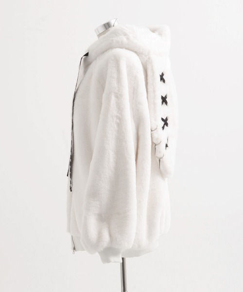 REFLEM/レフレム』うさ耳BIGファーパーカー/ファーブルゾン フーディー