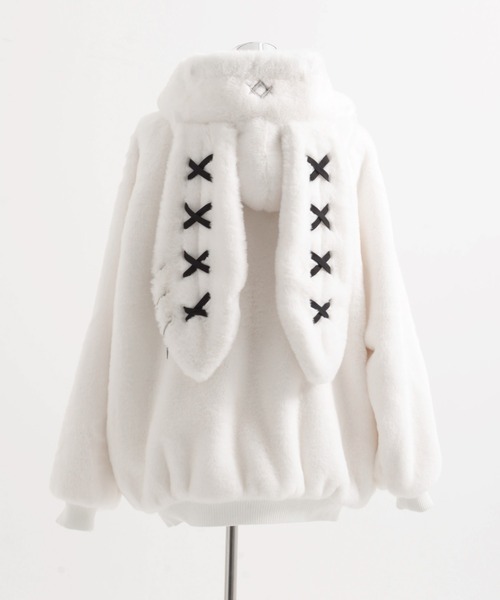 REFLEM/レフレム』うさ耳BIGファーパーカー/ファーブルゾン フーディー