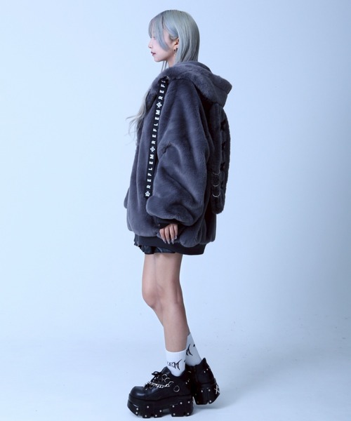 REFLEM/レフレム』うさ耳BIGファーパーカー/ファーブルゾン フーディー