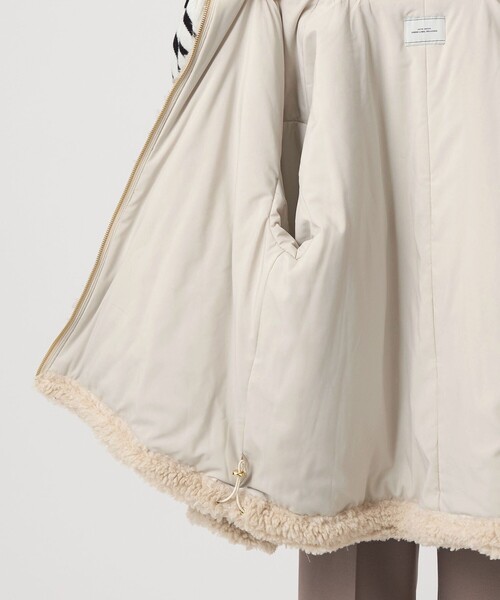green label relaxing(グリーンレーベルリラクシング)の「ボア スタンドカラー ブルゾン(ブルゾン・レディース・ダークグレー/ベージュ/その他1・FREE)」の8枚目の写真
