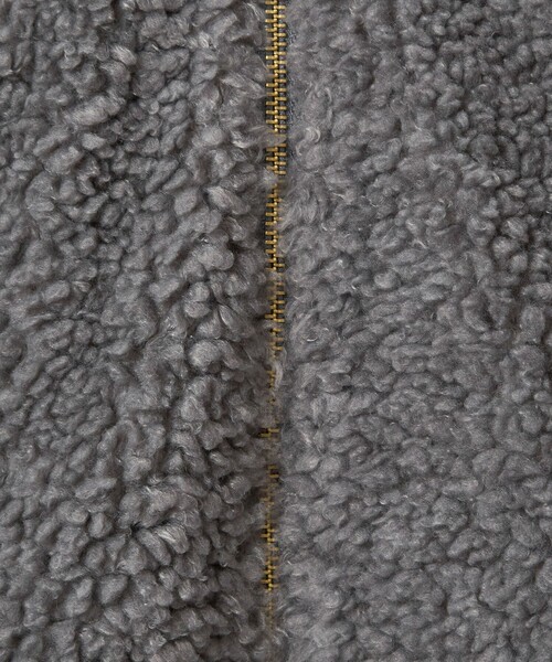 green label relaxing(グリーンレーベルリラクシング)の「ボア スタンドカラー ブルゾン(ブルゾン・レディース・ダークグレー/ベージュ/その他1・FREE)」の11枚目の写真