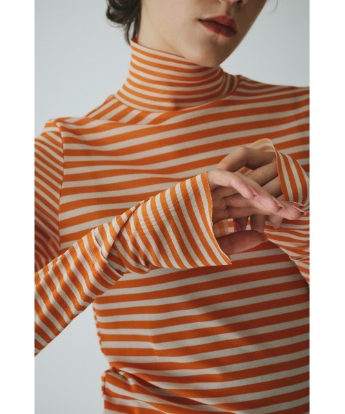 HeRIN.CYE(ヘリンドットサイ)の「High neck mesh inner tops ハイネックメッシュインナートップス(Tシャツ/カットソー・レディース・ブラック系その他/グリーン系その他/オレンジ系その他・FREE)」の6枚目の写真