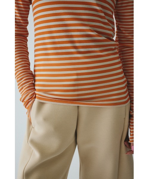 HeRIN.CYE 新品未使用品　タグ付き　ボーダーメッシュインナートップス HeRIN.CYE - 【残り一点】Border Sleeve Mesh Inner Tops