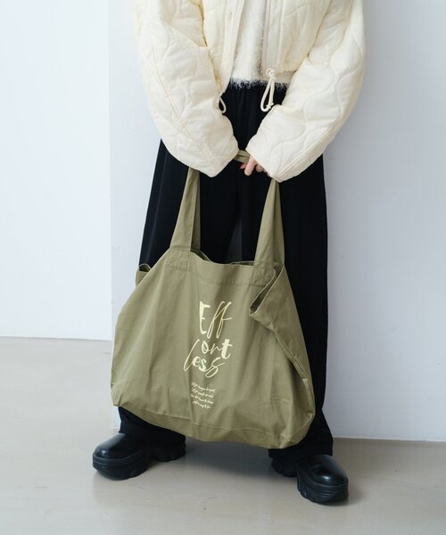 Kastane（カスタネ）の「*【大容量】ビッグロゴトートBAG（トートバッグ・レディース・ブラウン/カーキ/バーガンディー・FREE）」の11枚目の写真