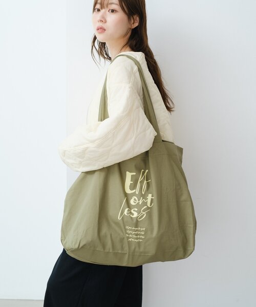 Kastane（カスタネ）の「*【大容量】ビッグロゴトートBAG（トートバッグ・レディース・ブラウン/カーキ/バーガンディー・FREE）」の12枚目の写真