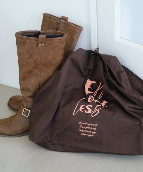 Kastane（カスタネ）の「*【大容量】ビッグロゴトートBAG（トートバッグ・レディース・ブラウン/カーキ/バーガンディー・FREE）」の15枚目の写真