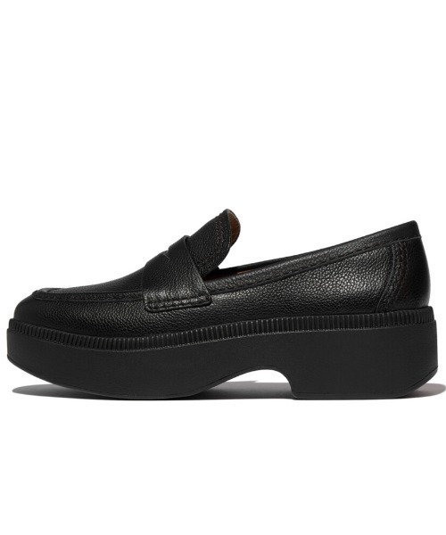 fitflop（フィットフロップ）の「F-LUMA STITCH TUMBLED-LEATHER PENNY LOAFERS / F-LUMA ステッチ タンブルドレザー ペニー ローファー（ローファー・レディース・ブラック・23cm/24cm/25cm/22cm）」の6枚目の写真