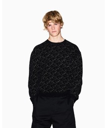 ARMANI EXCHANGE | 【A|X アルマーニ エクスチェンジ】オールオーバージャカードロゴ ニットプルオーバー(ニット/セーター)