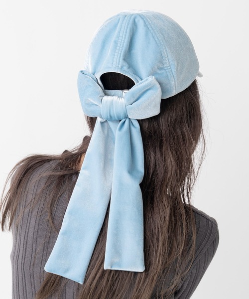 Casselini（キャセリーニ）の「Casselini(キャセリーニ)リボンキャップ（キャップ・レディース・ブラック/ベージュ/ブルー・FREE）」の16枚目の写真