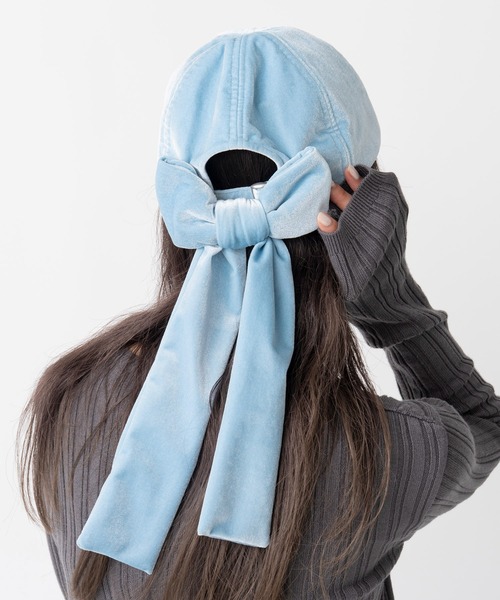 Casselini（キャセリーニ）の「Casselini(キャセリーニ)リボンキャップ（キャップ・レディース・ブラック/ベージュ/ブルー・FREE）」の17枚目の写真