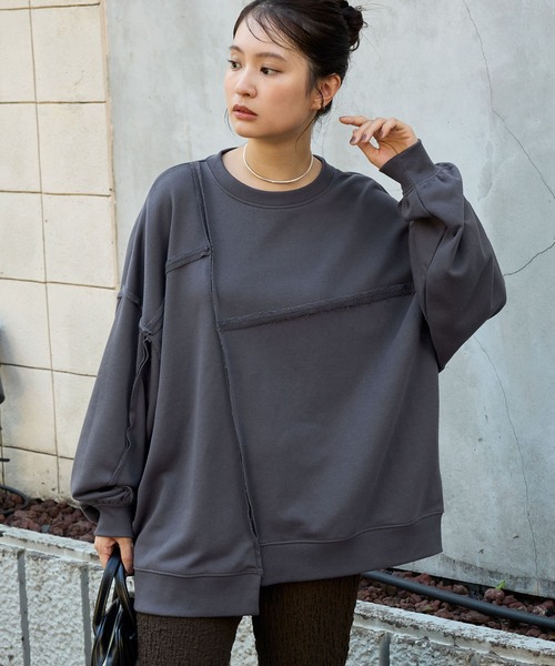 カットオフアウトリンキング スウェットプルオーバー MONO-MART│MONO