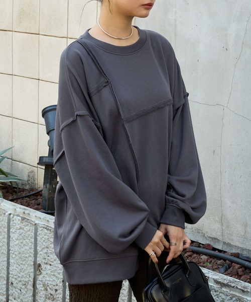 カットオフアウトリンキング スウェットプルオーバー MONO-MART│MONO