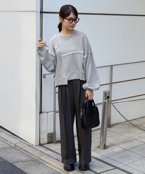 カットオフアウトリンキング スウェットプルオーバー MONO-MART│MONO