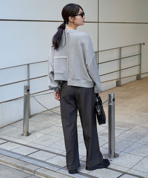 カットオフアウトリンキング スウェットプルオーバー MONO-MART